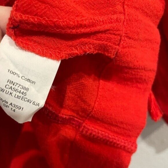 Madewell Embroidered Boho Western Tassel Shabby Chic Puff Sleeve Feminine Top - Picture 7 of 8